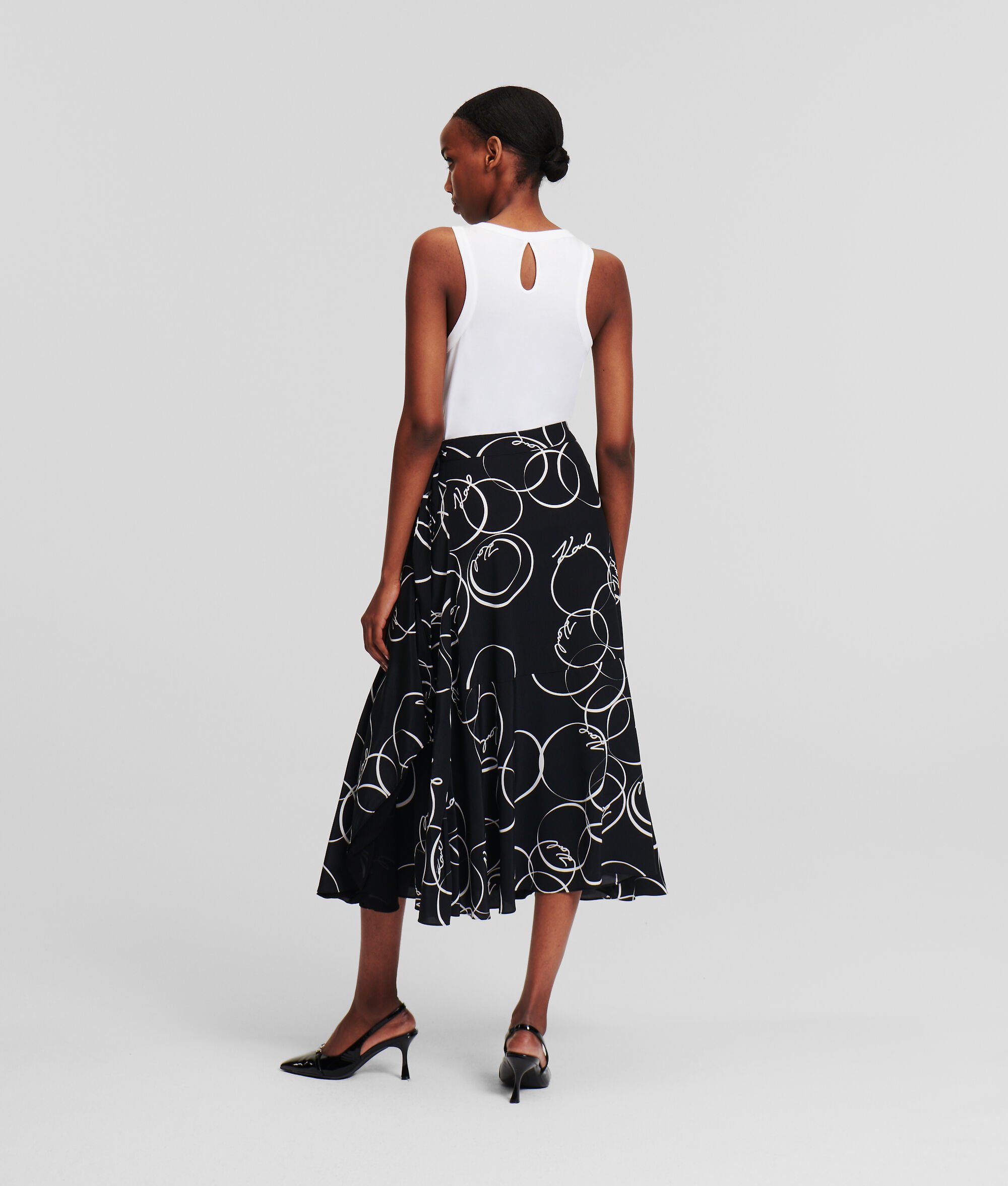 (image for) Exemplary CIRCLE PRINT WRAP SKIRT